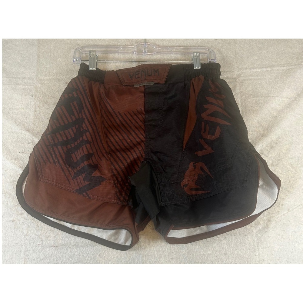 Venum Fight Team MMA Shorts Brown Black Grappling Combat Training Shorts 31/32